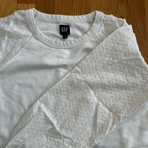 GAP Eyelet Sleeve Sweatshirt